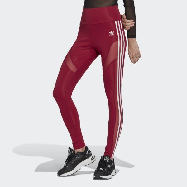 adicolor Trefoil Leggings Burgundy Adidas