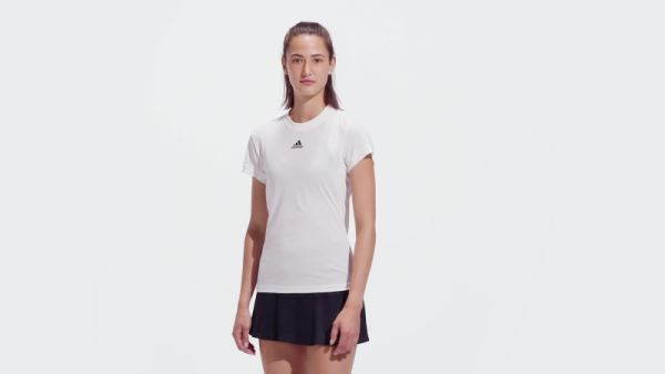 White Tennis Freelift Tee Adidas