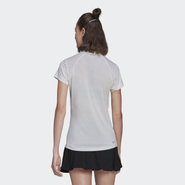 White Tennis Freelift Tee Adidas