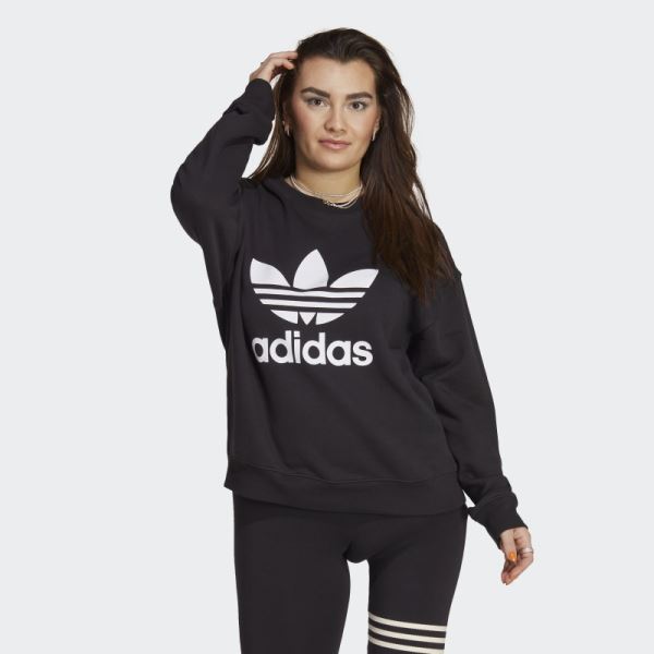 Trefoil Crew Sweatshirt Adidas Black