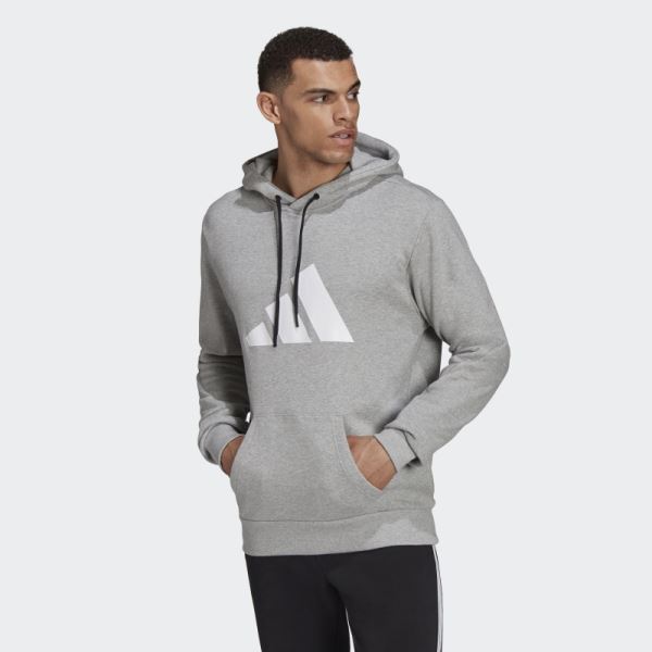 Future Icons Logo Graphic Hoodie Medium Grey Adidas