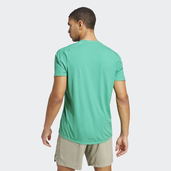 Adidas Workout PU Print Tee Court Green