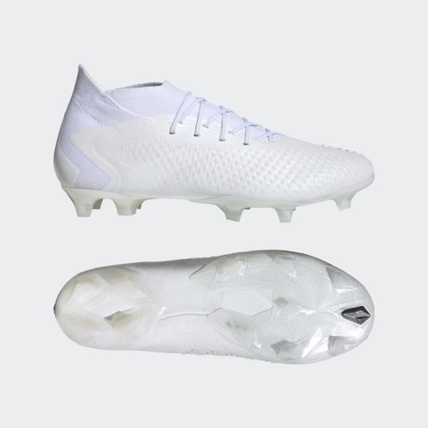 Adidas White Predator Accuracy.1 Firm Ground Boots