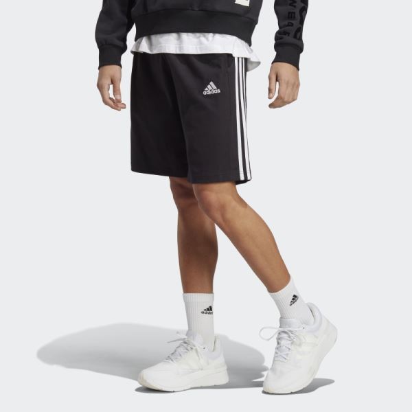 Essentials Single Jersey 3-Stripes Shorts Black Adidas