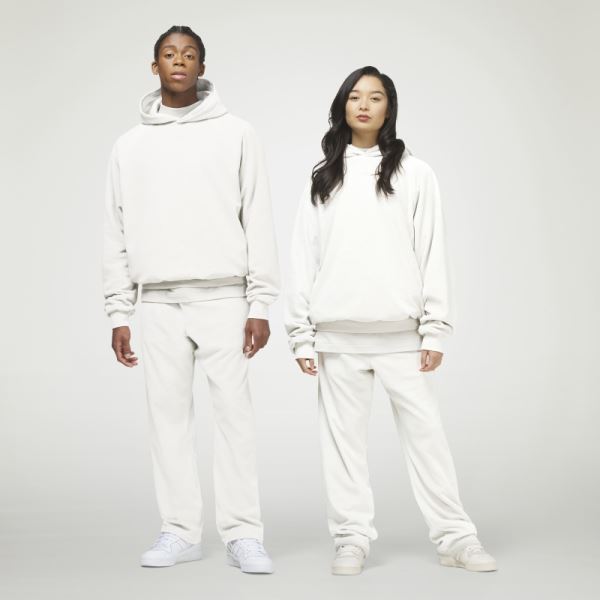 White Adidas Basketball Velour Hoodie (Gender Neutral)