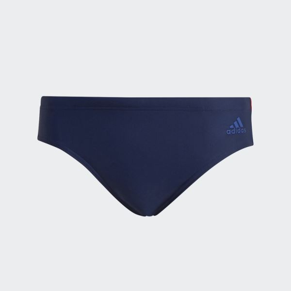 Navy Blue Colorblock Swim Trunks Adidas