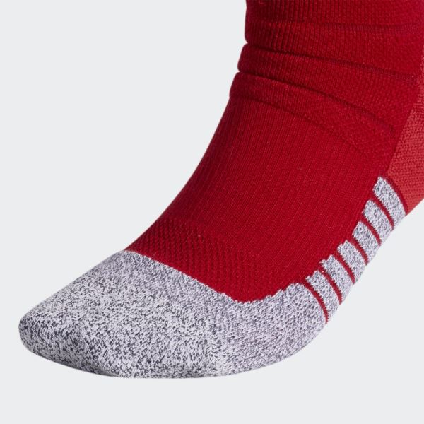 Adizero Football Cushioned Crew Socks Red Adidas