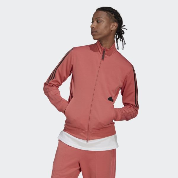 Red 3-Stripes Fitted Track Top Adidas