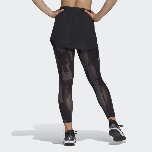 Adidas Tennis New York 2-in-1 7/8 Tights Black Fashion