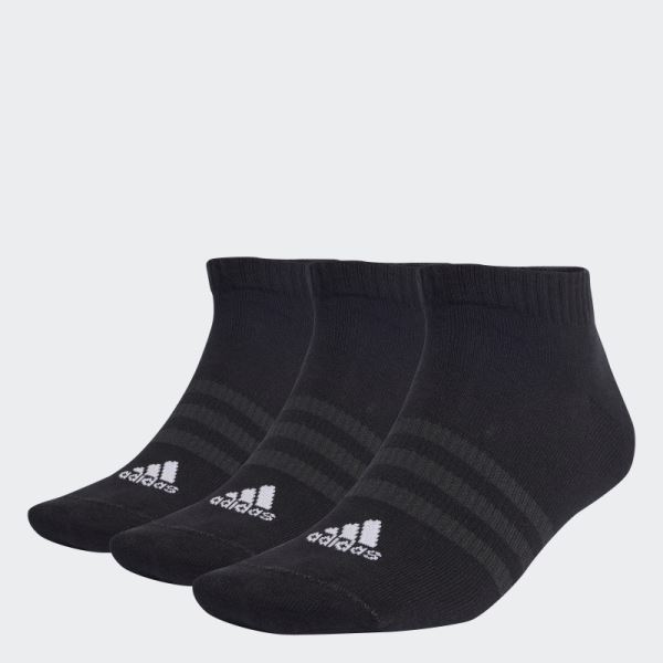 Adidas Thin and Light Sportswear Low-Cut Socks 3 Pairs Black