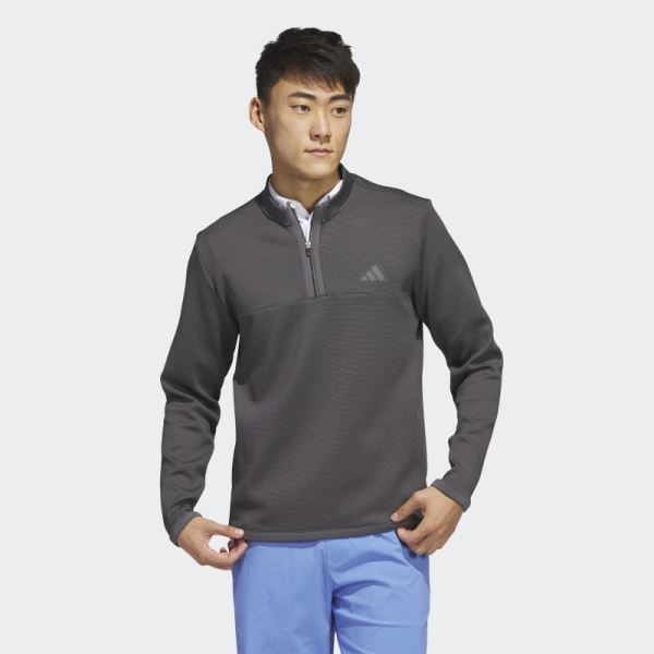 Adidas Microdot 1/4-Zip Golf Pullover Black