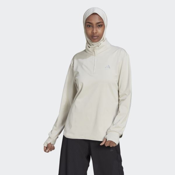 Aluminium Adidas Techfit AEROREADY Warm Quarter-Zip Training Top