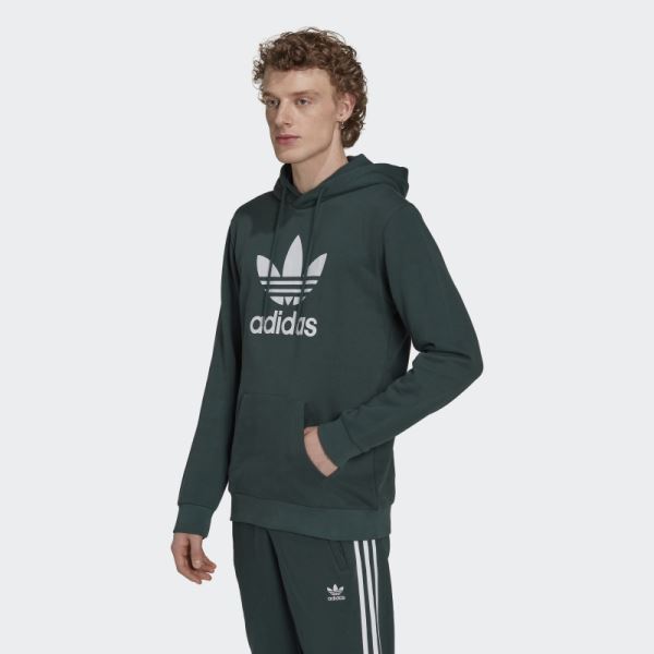 Adidas Adicolor Classics Trefoil Hoodie Mineral Green