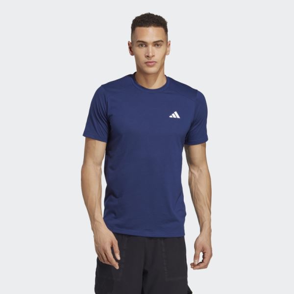 Adidas Dark Blue Train Essentials Prime Training Tee