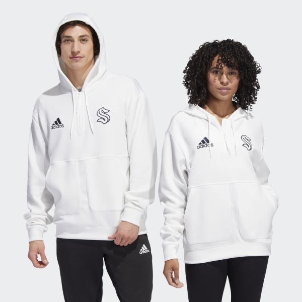 Kraken 22 NHL No-Dye 1/4 Zip Hoodie (Gender Neutral) Adidas Non Dyed