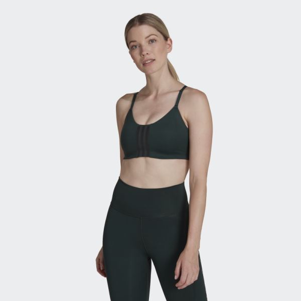 Adidas Green Aeroimpact Training Light-Support Bra