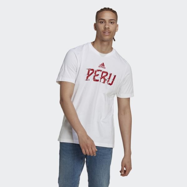 White FIFA World Cup 2022 Peru Tee Adidas