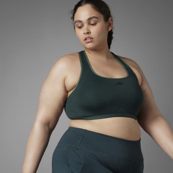 Adidas Authentic Balance Yoga Medium-Support Bra (Plus Size) Green