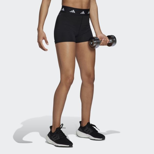 Black Techfit Short Leggings Adidas