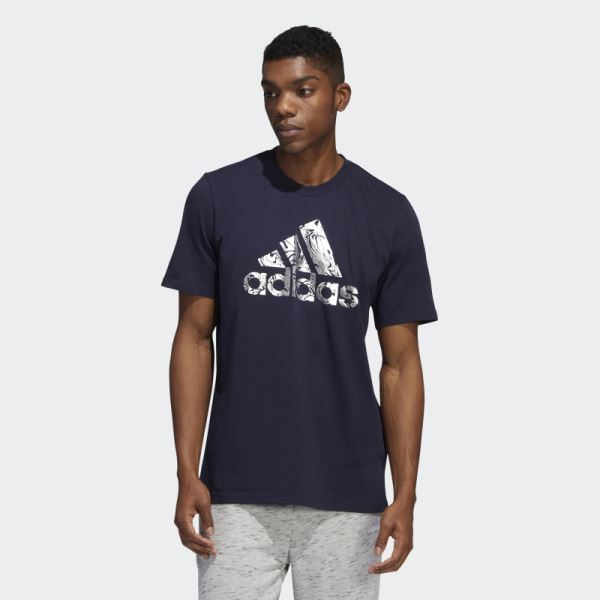 Liquid Foil Badge of Sport Graphic Tee Adidas Ink