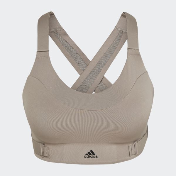 Adidas FastImpact Luxe Run High-Support Bra Beige