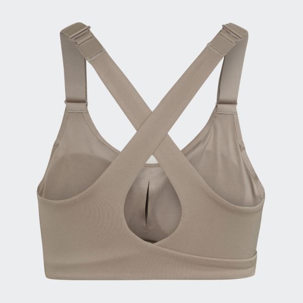 Adidas FastImpact Luxe Run High-Support Bra Beige