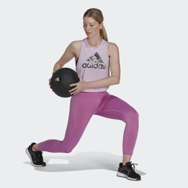 Lilac AEROREADY Made for Training Floral Tank Top Adidas