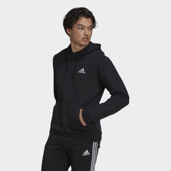 Adidas Essentials Fleece Hoodie White Stylish