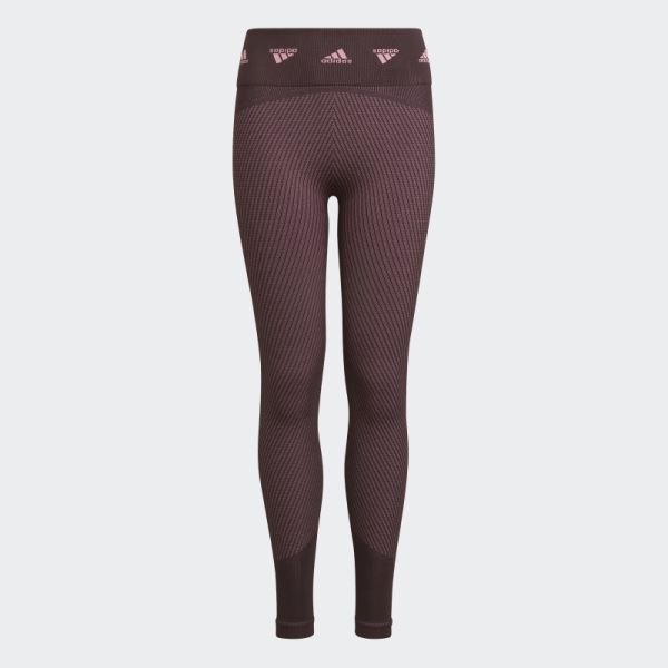 Maroon Adidas AEROKNIT Training Seamless Tights Fashion