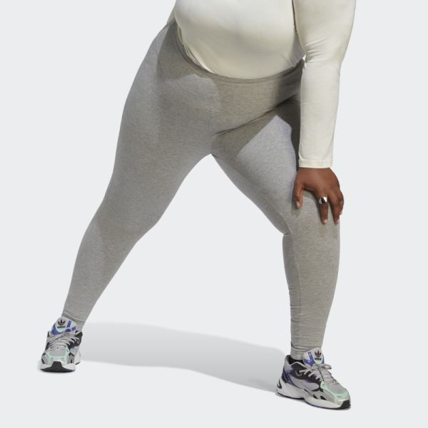 Medium Grey Adicolor Essentials Leggings (Plus Size) Adidas