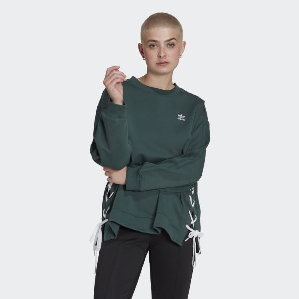 Mineral Green Always Original Laced Crew Sweatshirt Adidas