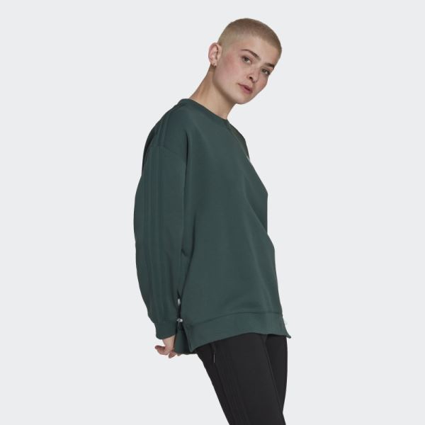 Mineral Green Always Original Laced Crew Sweatshirt Adidas