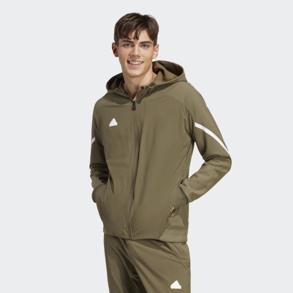 Designed 4 Gameday Premium Full-Zip Track Jacket Adidas Olive