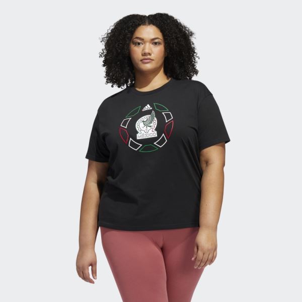 Black World Cup Mexico Oversized Tee (Plus Size) Adidas