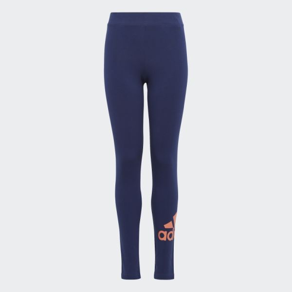 Dark Blue Essentials Big Logo Cotton Tights Adidas