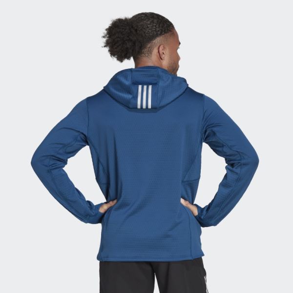 Adidas Fleece X-City Running Hoodie Marine Fashion