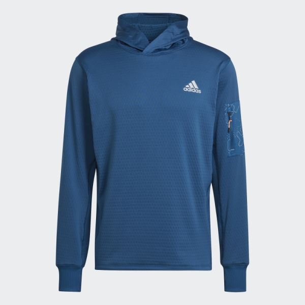 Adidas Fleece X-City Running Hoodie Marine Fashion