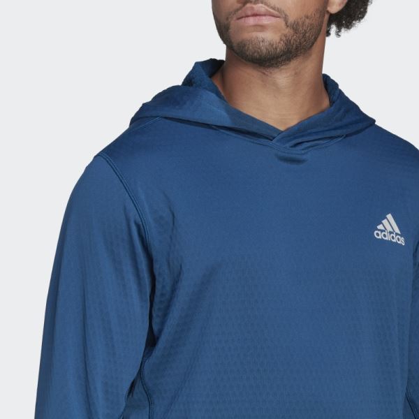 Adidas Fleece X-City Running Hoodie Marine Fashion