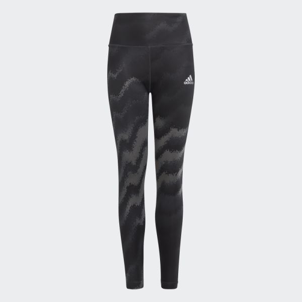 Adidas Grey Dance AEROREADY High-Waisted Printed Tights