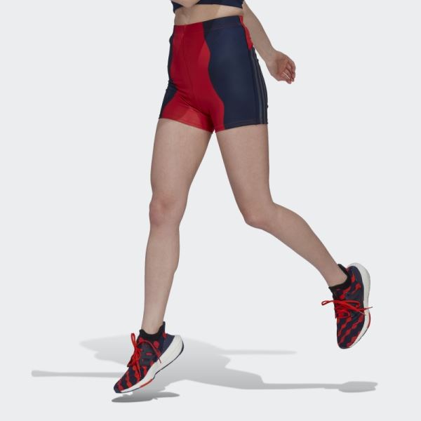 Adidas Lush Red Marimekko Run Icons Bike Shorts