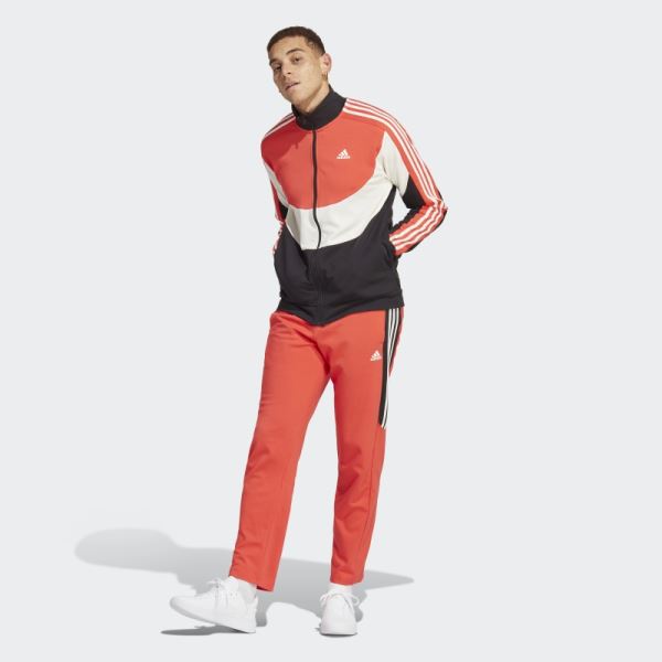 Colorblock Tracksuit Red Adidas