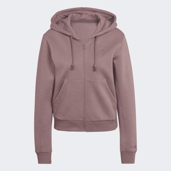 ALL SZN Fleece Full-Zip Hoodie Purple Adidas