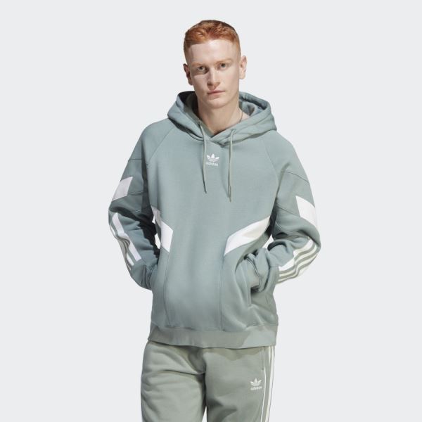 Adidas Rekive Hoodie Fashion Silver Green