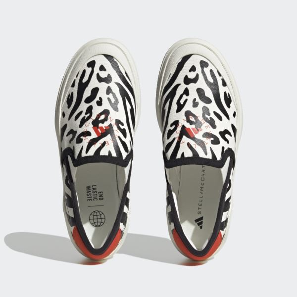 White Adidas by Stella McCartney Court Slip-On Shoes Fashion