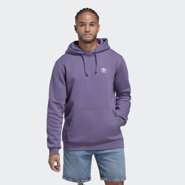 Tech Purple Trefoil Essentials Hoodie Adidas