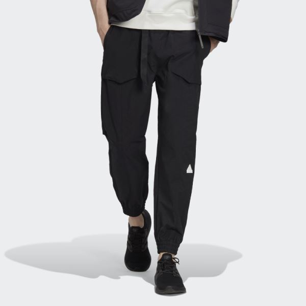 Black Cargo Tracksuit Bottoms Adidas