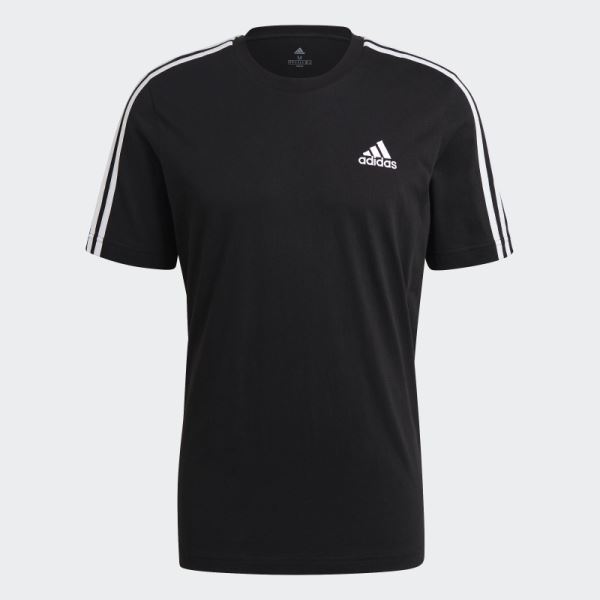 Essentials 3-Stripes Tee Adidas Black