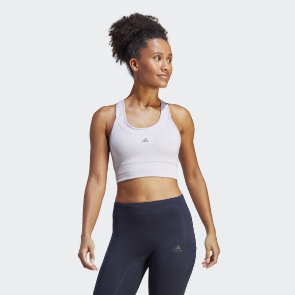 Silver Dawn Medium-Support Running Pocket Bra Adidas Fashion