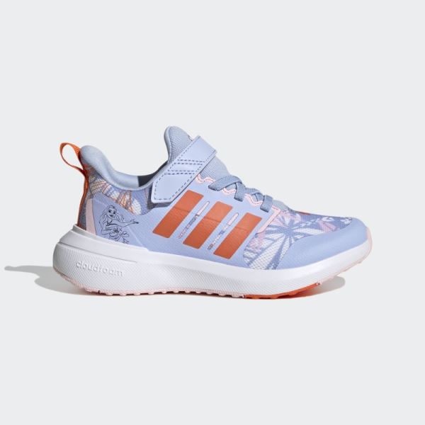 Adidas x Disney FortaRun 2.0 Moana Cloudfoam Elastic Lace Top Strap Shoes Blue Dawn Fashion