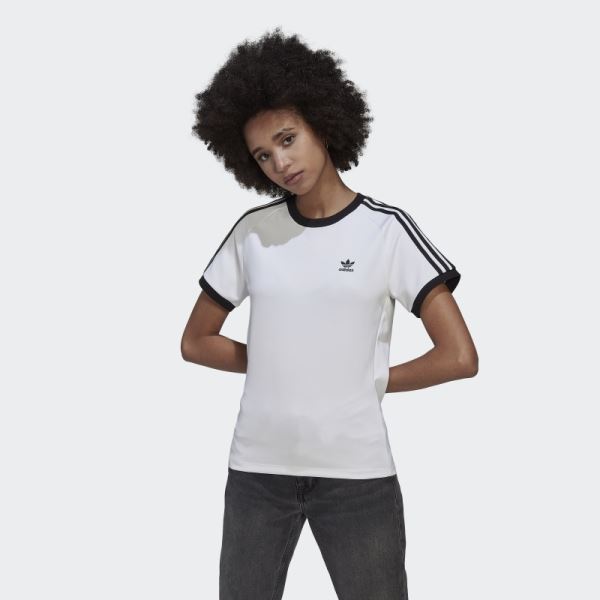 Adicolor Classics Slim 3-Stripes Tee Adidas White